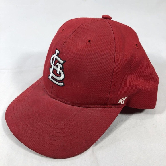 ST LOUIS CARDINALS 47 BRAND HAT CAP KIDS ONE SIZE SNAPBACK RED DISCOLORED OSFM - Picture 9 of 12